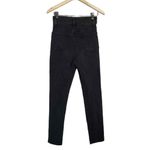 Reformation Women's Vintage Black Wash High Rise V Cut Waist Ankle Jeans Size 27 Photo 5