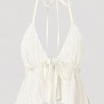 White Halter Tank Photo 0