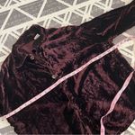 CP Shades  burgundy velvet Button down blouse‎ Photo 6
