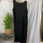 Eileen Fisher  100% Silk Sleeveless Maxi Dress L Photo 3