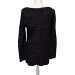 White House | Black Market Sweater Small Blue Silver Metallic Knit Boat Neck Photo 1