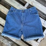 Vintage 90s high rise wide leg jean shorts Size 13/14 Blue Photo 2