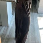 Love Riche Women's Velvet Wide-Leg Jumpsuit Medium Chocolate Brown Photo 2