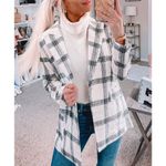 Bohme button front plaid soft collared blazer jacket with pockets sz S women’s p Photo 2