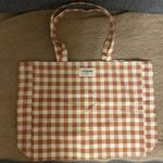 Sézane NWOT Gingham Canvas Tote Bag Photo 2