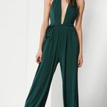 Urban Outfitters Plunging Emerald Green Jumpsuit Photo 0