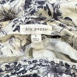 Blu Pepper White Blue Floral Tank Top Blouse Shirt Women’s Large Photo 1