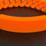 Marc Jacobs Marc By  Braided Silicone Rubber Bracelet in Orange. NWT Photo 1