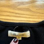 Madewell  Crewneck Short Sleeve Thong Bodysuit Black Size Medium Ribbed Photo 2