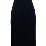 Vintage 90s Slinky Gown Black Embellished Cut out Neckline Fitted Bodycon Black Size XS Photo 0