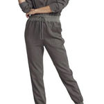 Faherty Arlie Day Long Sleeve Jumpsuit in Surplus Green Size XL Photo 0