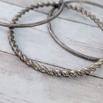 Vintage Bracelet 3 Bangles Linked Together Photo 10