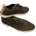 UGG  Sydney Olive Green Lace-up Textured Sweater Sneaker Leather Shoes 10 Photo 0