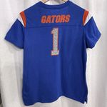 Nike Women XL Blue Florida Gators Graphic T Shirt V-Neck Football Short Sleeve Photo 1