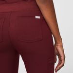 FIGS  Zamora Jogger Scrub Pants Burgundy Drawstring Waist Slim Fit Large Tall Photo 4