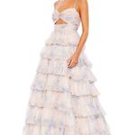Mac Duggal Floral Cut Out Ruffle Layered Dress Photo 0