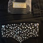 LawMan  Black Denim Jeans with Studded Details Sz 3 Photo 4