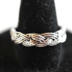 Source Unknown Unusual Braided Silver Tone Art Deco Band Size 6 & 9 NWOT Ring Photo 2