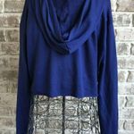 SuperNova Limited Edition Cropped Hoodie Small Navy New York Paris Tokyo… Tan Photo 5