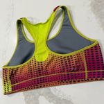 Nike  Dri-Fit Racerback Athletic Sports Bra Womens Large Pink/Yellow Performance Photo 3