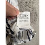 Zanella Italy‎ Silk Striped Button Down Shirt Women's Size 16 Long Sleeve Career White Photo 2