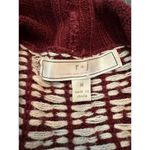 Romeo + Juliet Couture Women's Burgundy Geometric Cardigan Sweater M Photo 6