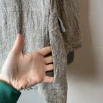 J Jill Shirt Jacket Linen Lagenlook Beige Hippie Boho Art Teacher Minimalist vtg Tan Size 8 Photo 7