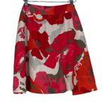 New York & Company Mini Floral Skirt Womens 12 Red A Photo 3