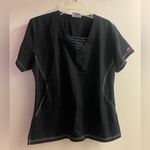 Reina Womens Black Scrubs Scrub Smock Top Shirt M Medium Bust 38” Photo 0