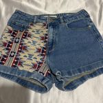 Bullhead Denim Co Bullhead Blue and Patterned Jean Shorts Photo 0