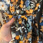 SheIn  Black & Orange Multicolor Floral Open Back High Neck Dress Women Sz XS Photo 8