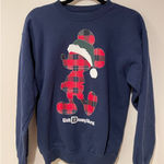 Disney‎ parks Mickey Mouse Christmas sweatshirt size small Blue Photo 0