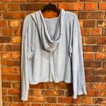 J.Crew  womens terry cloth hoodie summer beach preppy blue M Photo 2