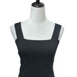 BP  Crop Tank Top Sleeveless Straight Neck Ribbed Stretchy Black Women's XS NWOT Photo 1