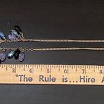 Purple Lavender Iridescent Teardrop Crystal Glass Beaded Chain Necklace Photo 10