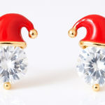 Festive Red Santa Hat Earrings Photo 0