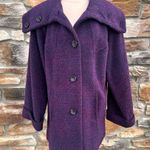 1 Madison Limited Collection Purple Wool Coat Photo 2