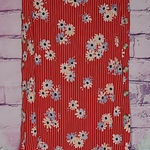 Madewell  DAISY SIDE BUTTON SKIRT IN RETRO STRIPE LIPSTICK RED KNEE LENGTH 2 Photo 0