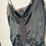 Vintage Fortune Black Lace Middle Camisole Lingerie 70s Style Top Size Small Photo 5