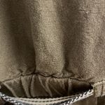 Loft  Army Green 1/2 Button Elastic Waist Jogger Jumpsuit w/Tassel Stripe Belt- S Photo 13