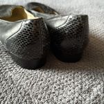 Nordstrom  Black Textured Leather Loafers Slip On Flat Shoes Size 8.5‎ Photo 4