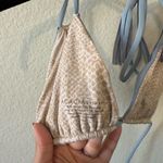 Acacia Swimwear Triangle Bikini Top Baby Blue Snakeskin Size XL Vacation Summer Photo 4