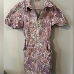 Skies Are Blue Floral Denim Dress Photo 0