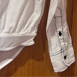 Free People  Power Move‎ Bodysuit Top White with Black Contrast Stitching Size XS Photo 15