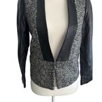 BY MALENE BIRGER Elegant Sway Chium Leather Tweed Blazer Jacket Size 36 US 4 NWT Black Photo 7