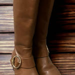 Tory Burch Sofia Chestnut Color Buckled Riding Boot Size 6 Photo 0