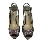 Jimmy Choo 145mm Platform Glitter Slingback Pumps Rainbow Size 39.5 Photo 4