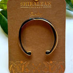 HOST PICK Shiraleah Gold and Leather Verna Cuff Bracelet Sz S Gold Photo 0