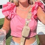 ZARA Crop Top Puff Sleeves Photo 0