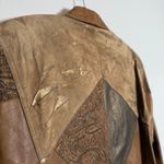 Nasty Gal Long Brown leather Women Trench Coat Photo 7